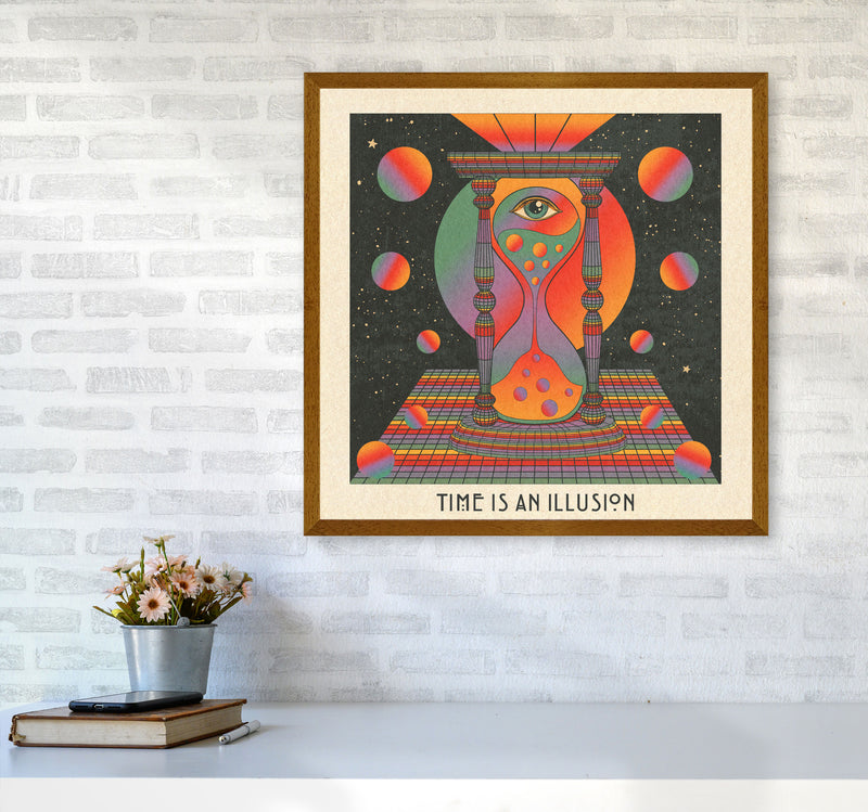 Time Is An Illusion - Text - Bordered - 7000Px Art Print by Inktally6060 Print Only