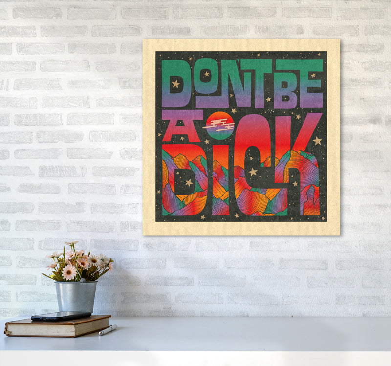 Rainbow Don'T Be A Dick Art Print by Inktally6060 Black Frame