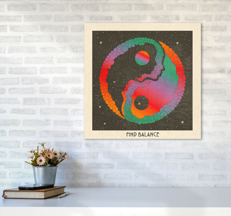 Find Balance Art Print by Inktally6060 Black Frame