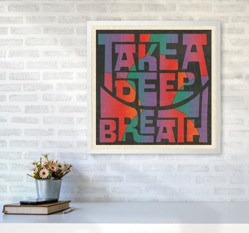 Deep Breath Final Art Print by Inktally6060 Oak Frame