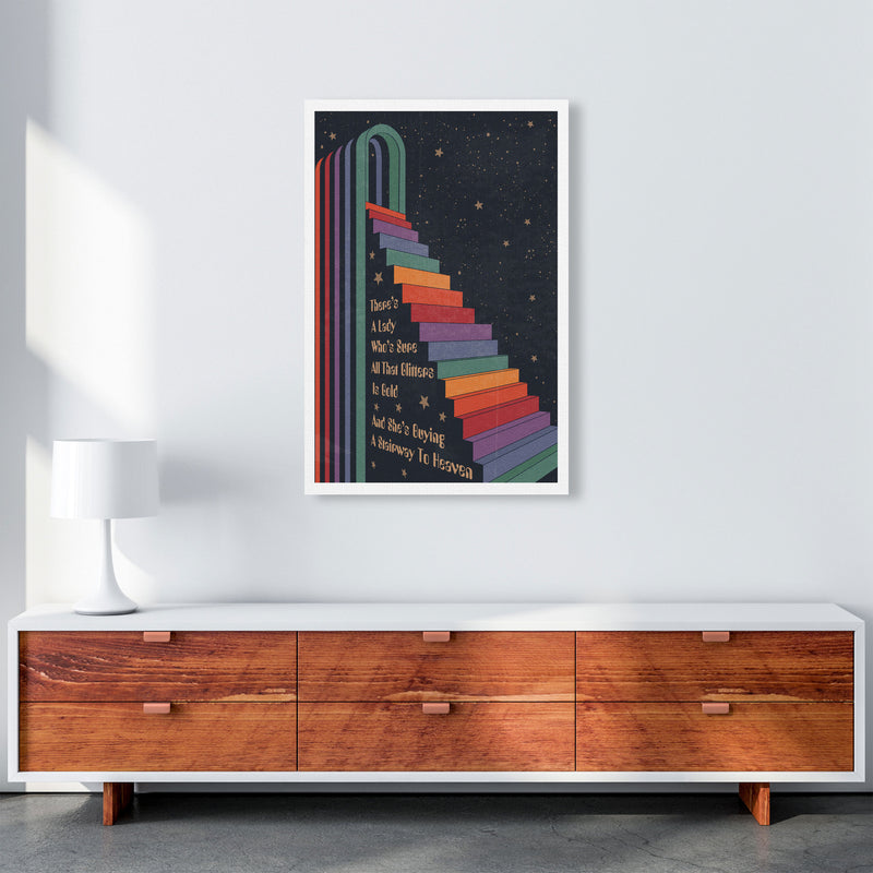 Stairway To Heaven A1 Gelato Art Print by Inktally A1 Canvas