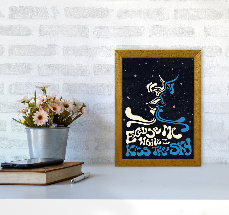 Kiss The Sky A2 Text Art Print by Inktally A4 Print Only