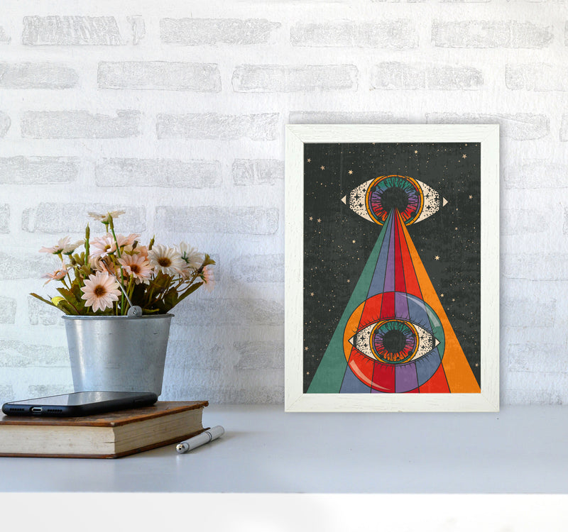Mystic Eye - Text- A3 Art Print by Inktally A4 Oak Frame