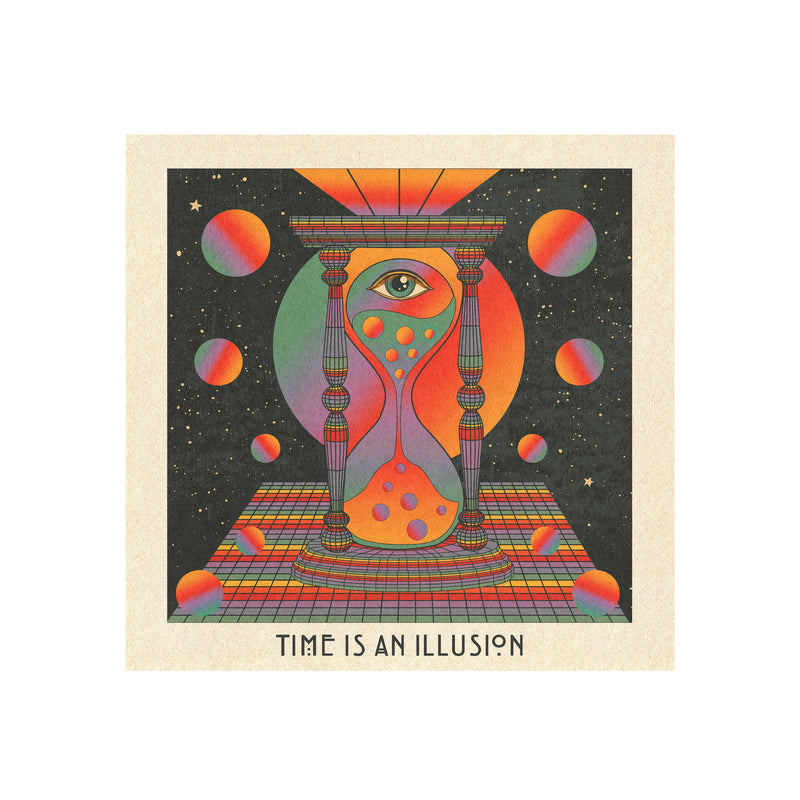 Time Is An Illusion Psychedelic Illustration Art Print by Inktally Print Only