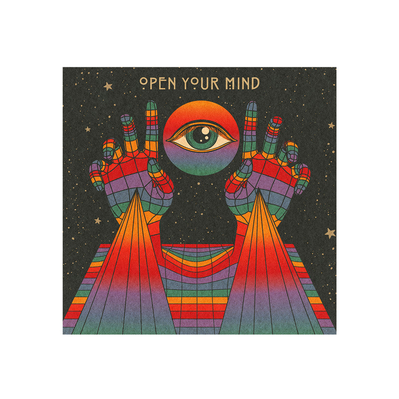 Open Your Mind Psychedelic Illustration Art Print by Inktally  Print Only