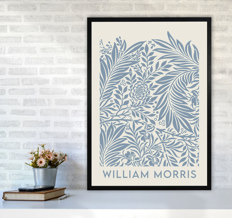 William Morris- Blue Wild Flowers Art Print by Jason Stanley A1 White Frame