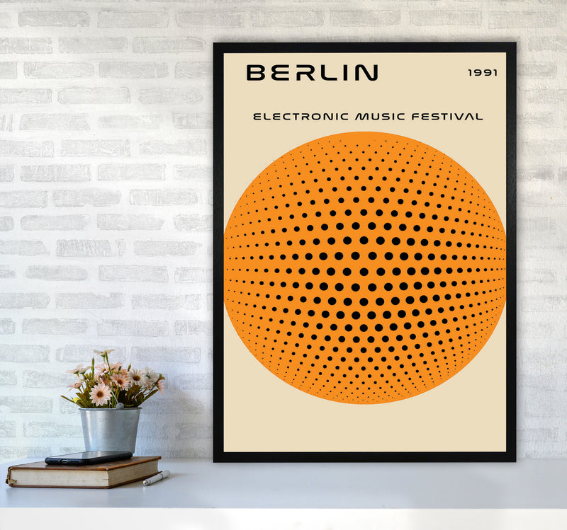Berlin Electronic Music Festival Art Print by Jason Stanley A1 White Frame