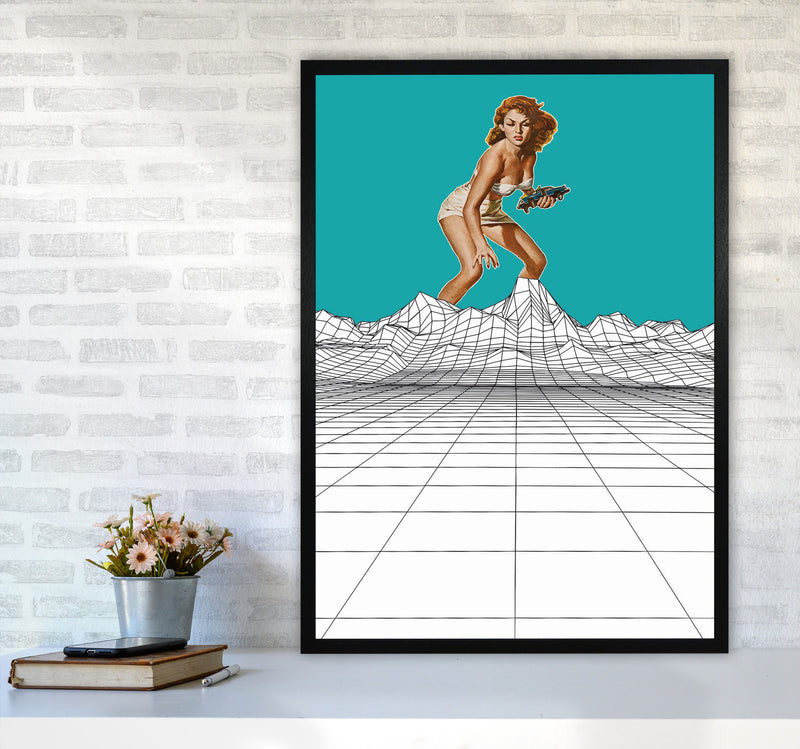 Attack In The Mountains Art Print by Jason Stanley A1 White Frame