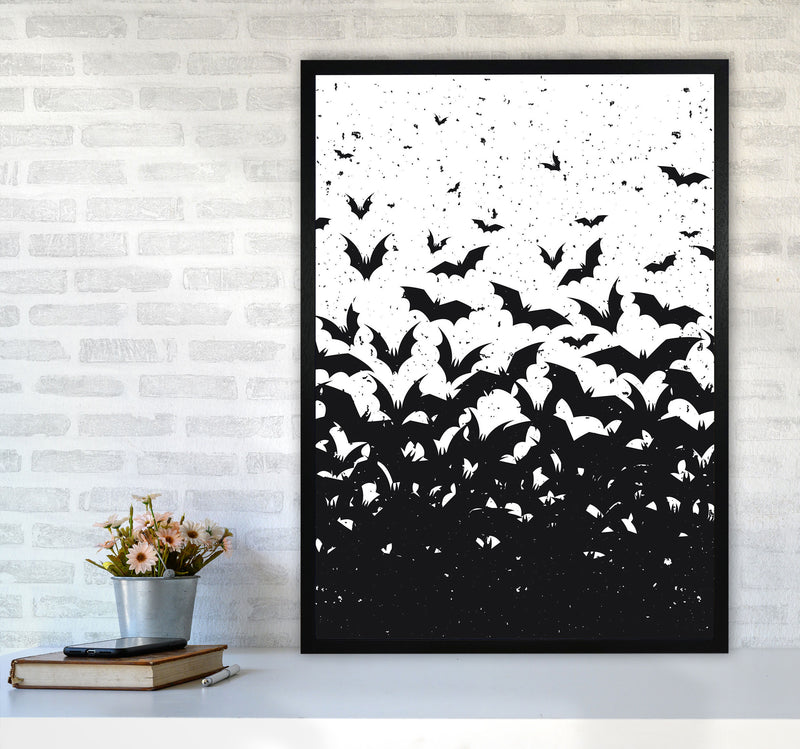 Look At All These Bats Art Print by Jason Stanley A1 White Frame