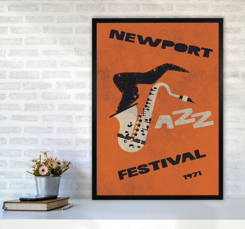 Newport Jazz Festival Art Print by Jason Stanley A1 White Frame