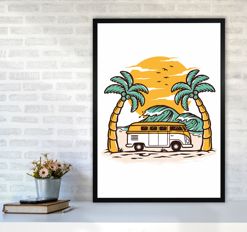 Between Two Palms Art Print by Jason Stanley A1 White Frame