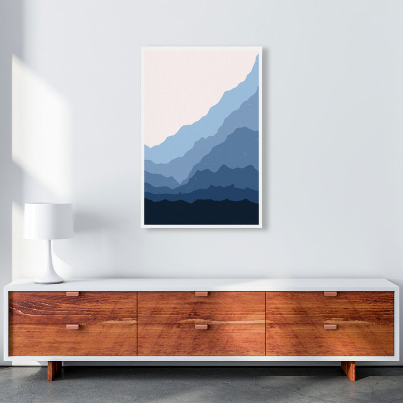 Blue Japanese Mountains Art Print by Jason Stanley A1 Canvas
