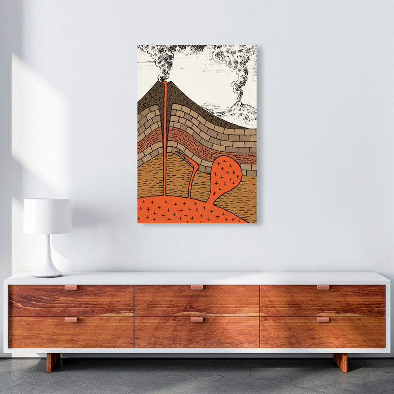 Volcano Cross Section Art Print by Jason Stanley A1 Canvas