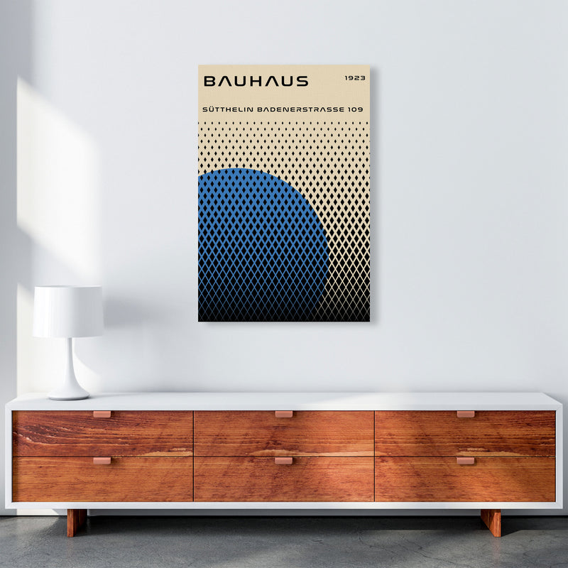 Bauhaus Geometric Blue Art Print by Jason Stanley A1 Canvas