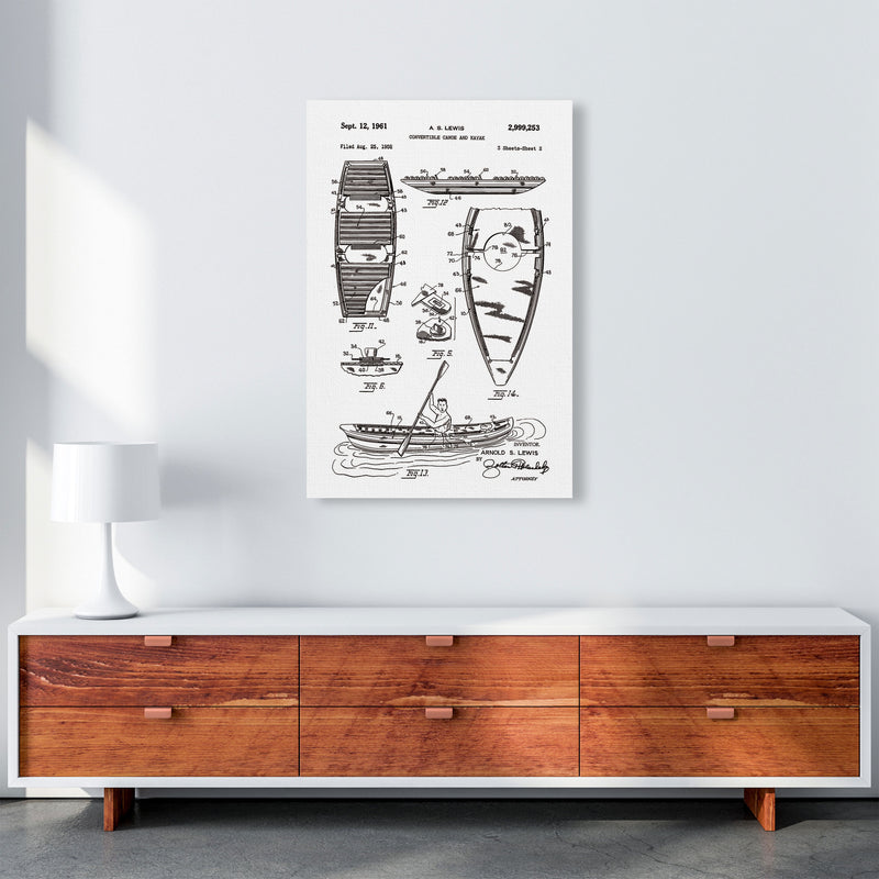 Canoe And Kayak Patent Art Print by Jason Stanley A1 Canvas