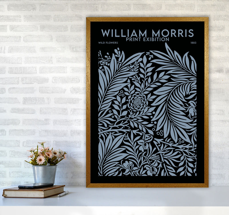 William Morris Print Exibition Black Art Print by Jason Stanley A1 Print Only