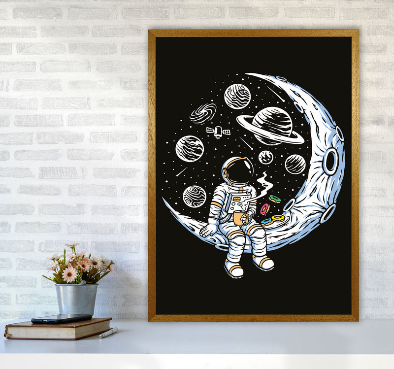 Coffee And Donuts On The Moon Art Print by Jason Stanley A1 Print Only