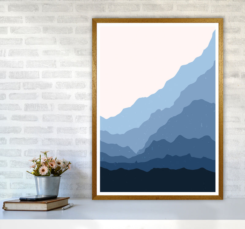 Blue Japanese Mountains Art Print by Jason Stanley A1 Print Only