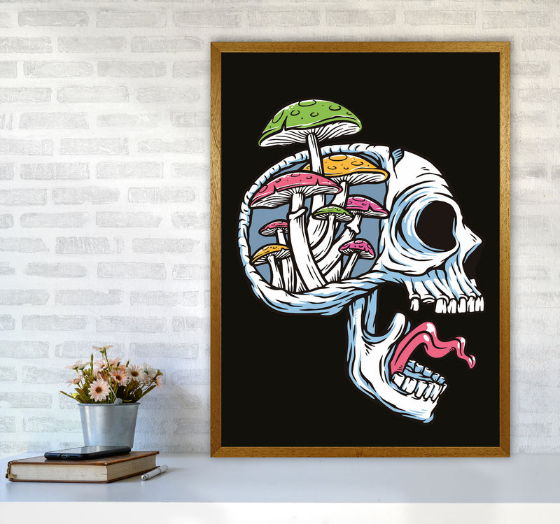 Head Full Of Mushrooms Art Print by Jason Stanley A1 Print Only