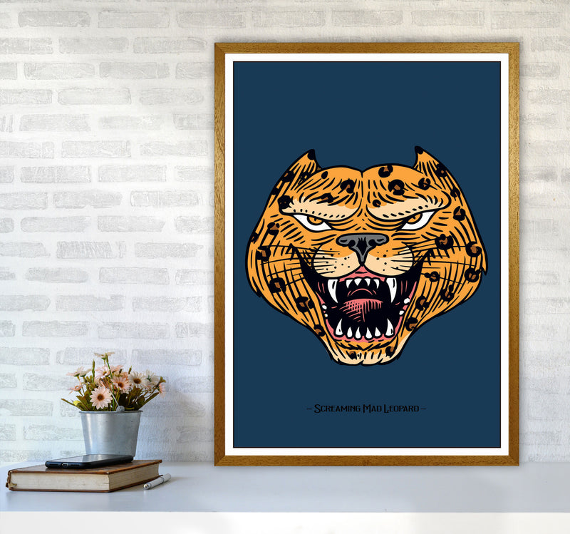 Screaming Mad Leopard Art Print by Jason Stanley A1 Print Only
