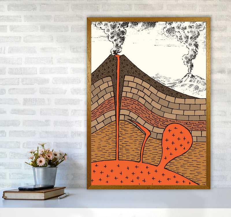 Volcano Cross Section Art Print by Jason Stanley A1 Print Only