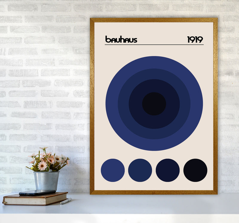 Bauhaus Blue Circle Art Print by Jason Stanley A1 Print Only
