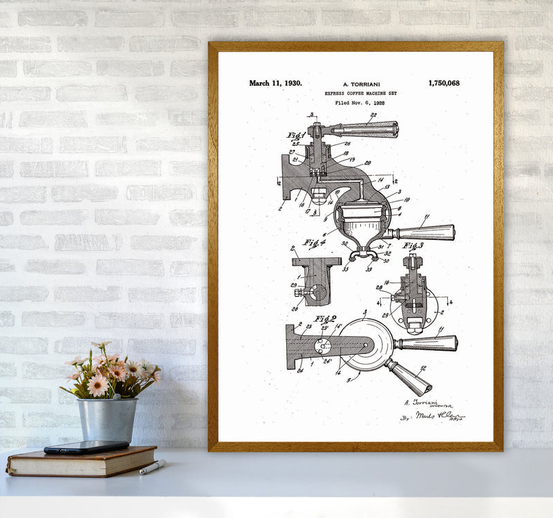Espresso Coffee Machine Patent Art Print by Jason Stanley A1 Print Only