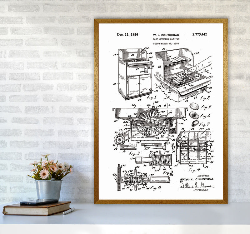 Taco Cooking Machine Patent Art Print by Jason Stanley A1 Print Only