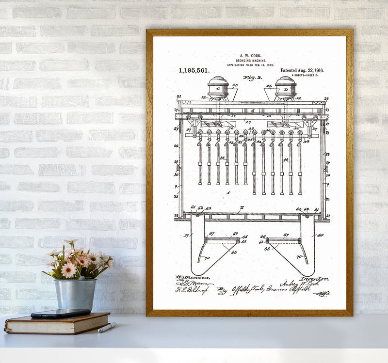 Bronzing Machine Patent Art Print by Jason Stanley A1 Print Only