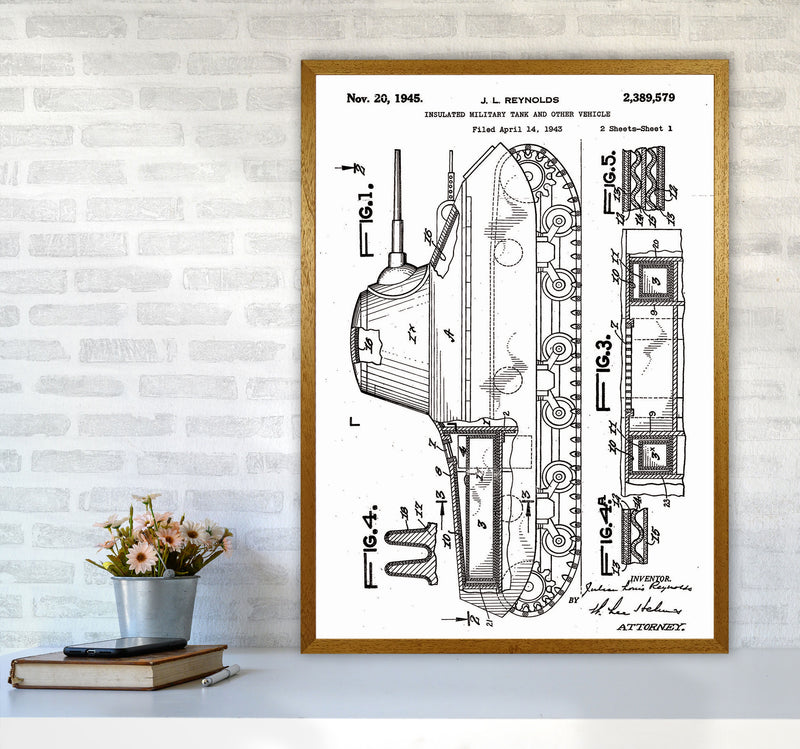 Military Tank 2 Patent Art Print by Jason Stanley A1 Print Only