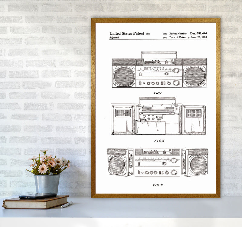 Ghetto Blaster Patent Art Print by Jason Stanley A1 Print Only
