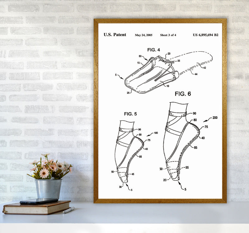 Ballet Slipper Patent Art Print by Jason Stanley A1 Print Only