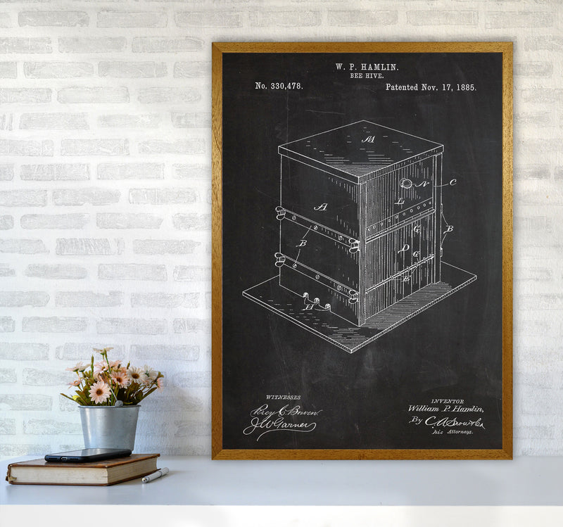 Bee Hive Patent Art Print by Jason Stanley A1 Print Only