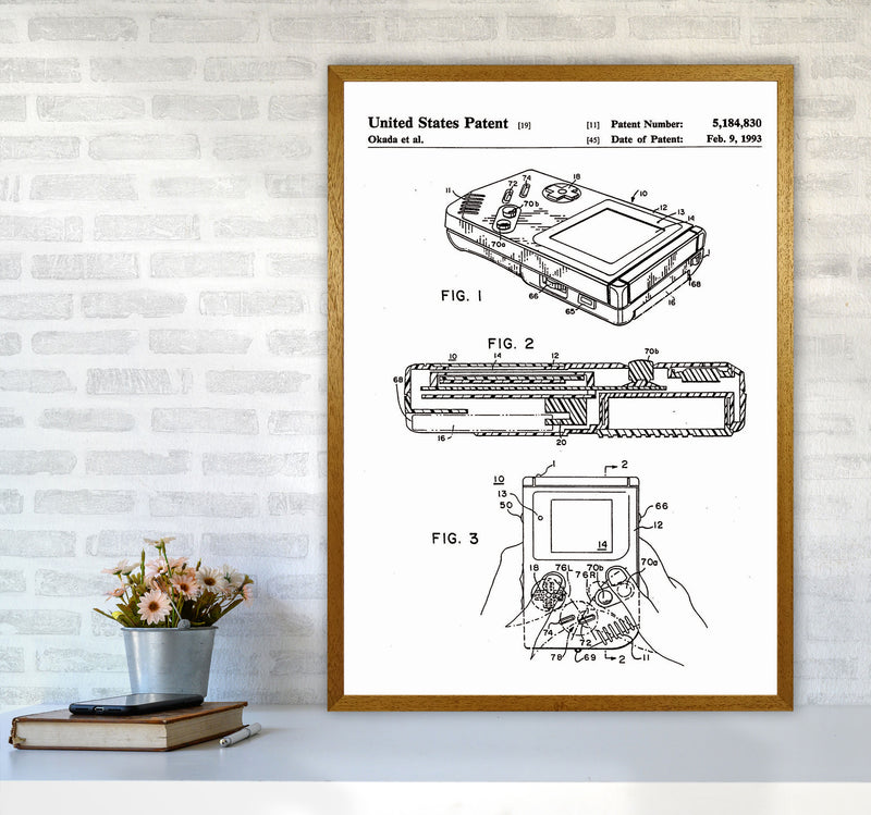 Gameboy Patent Art Print by Jason Stanley A1 Print Only