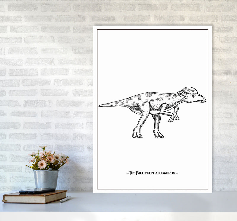 The Pachycephalosaurus Art Print by Jason Stanley A1 Black Frame