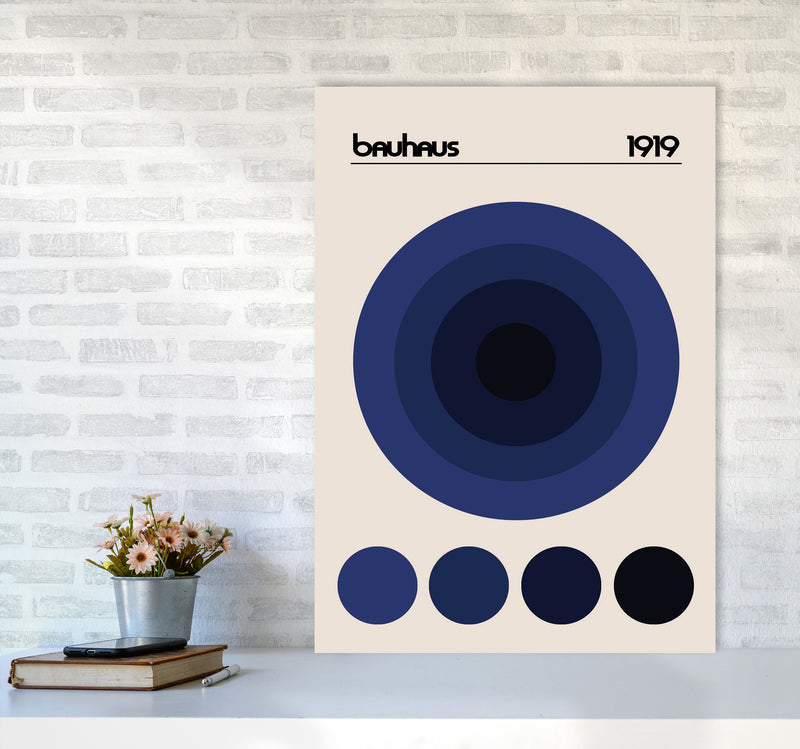 Bauhaus Blue Circle Art Print by Jason Stanley A1 Black Frame