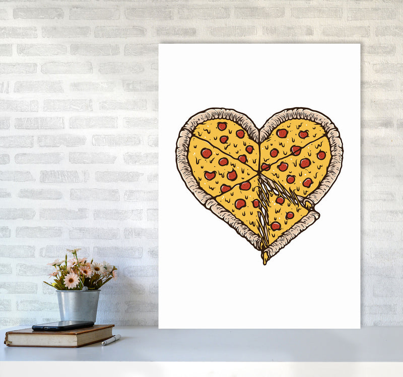 I Love Pizza Art Print by Jason Stanley A1 Black Frame