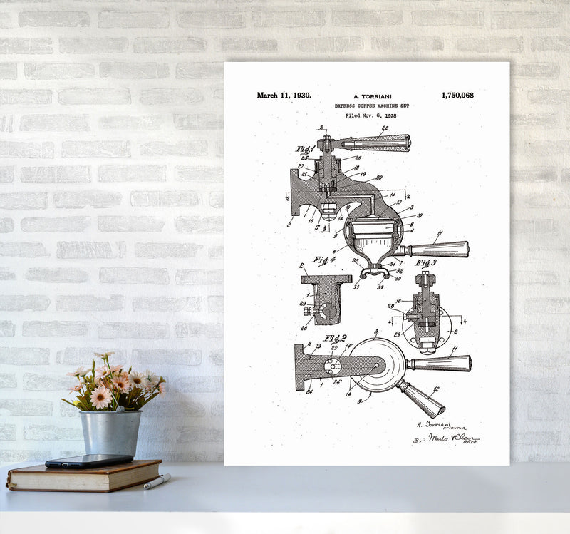 Espresso Coffee Machine Patent Art Print by Jason Stanley A1 Black Frame