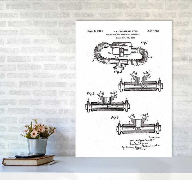 Diving Apparatus Patent Art Print by Jason Stanley A1 Black Frame