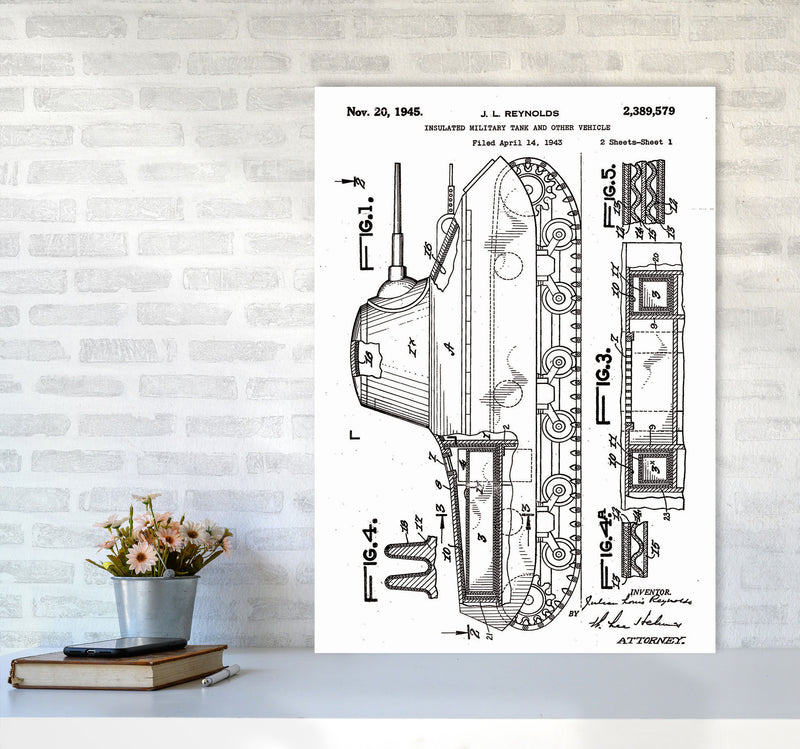 Military Tank 2 Patent Art Print by Jason Stanley A1 Black Frame