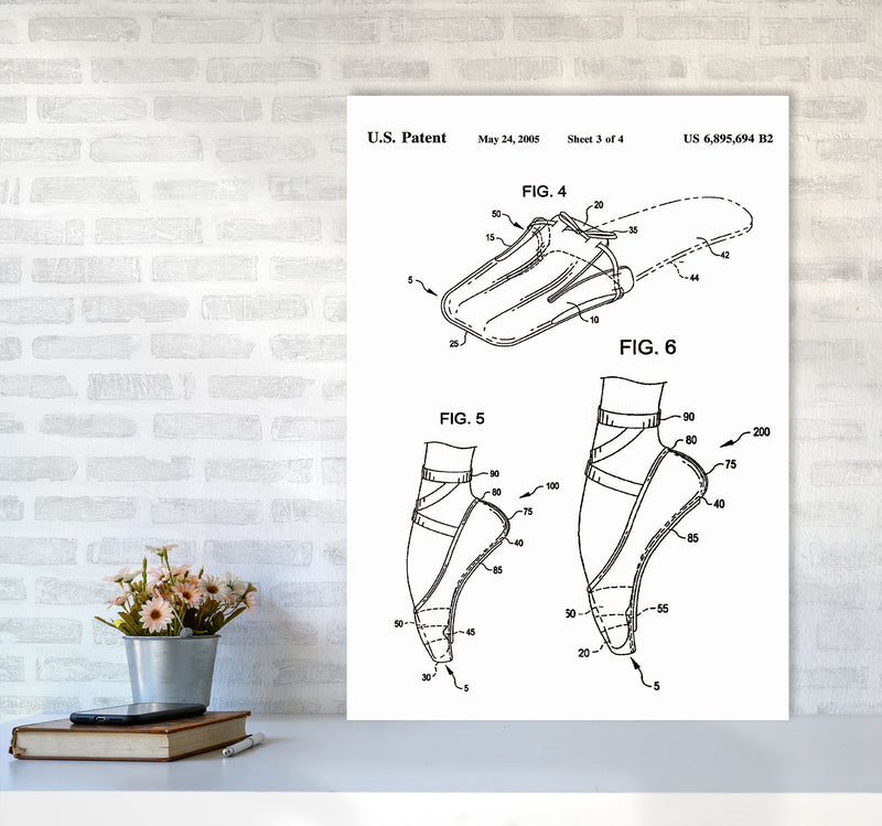 Ballet Slipper Patent Art Print by Jason Stanley A1 Black Frame