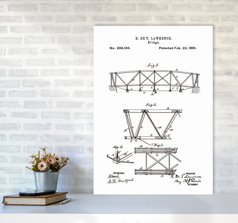 Bridge Patent Art Print by Jason Stanley A1 Black Frame