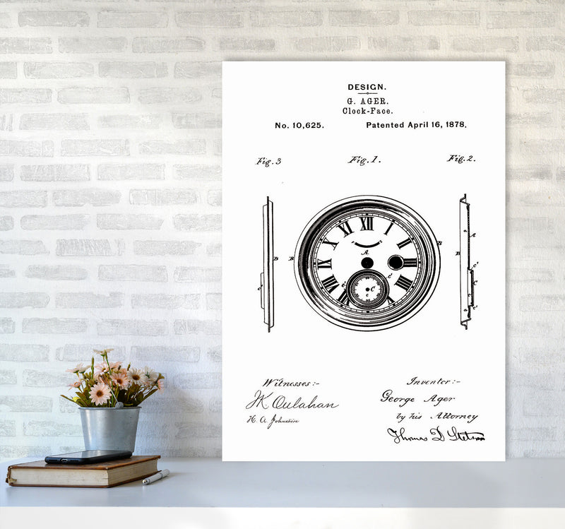 Clock Patent Art Print by Jason Stanley A1 Black Frame