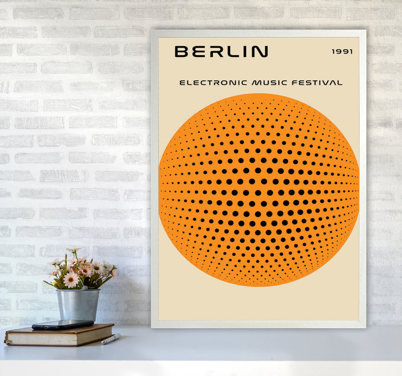 Berlin Electronic Music Festival Art Print by Jason Stanley A1 Oak Frame