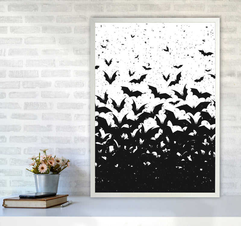Look At All These Bats Art Print by Jason Stanley A1 Oak Frame