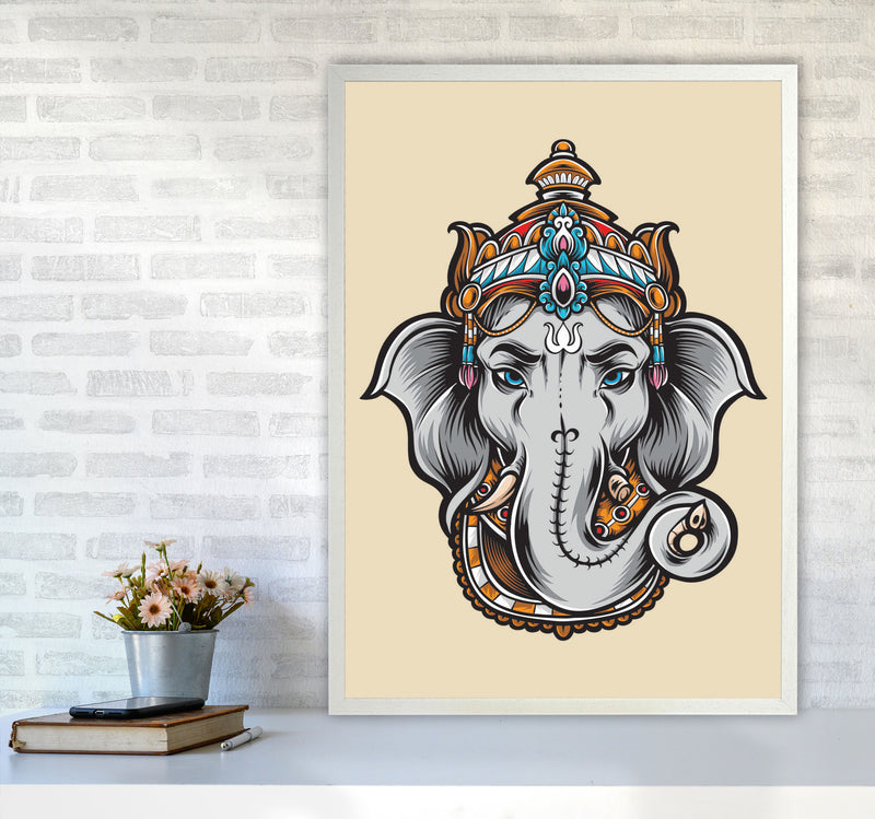 Ask Lord Ganesha Art Print by Jason Stanley A1 Oak Frame