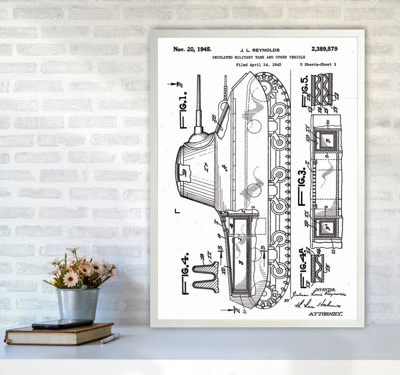 Military Tank 2 Patent Art Print by Jason Stanley A1 Oak Frame