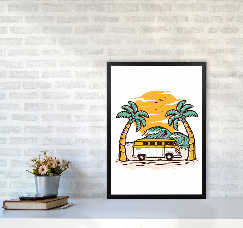 Between Two Palms Art Print by Jason Stanley A2 White Frame