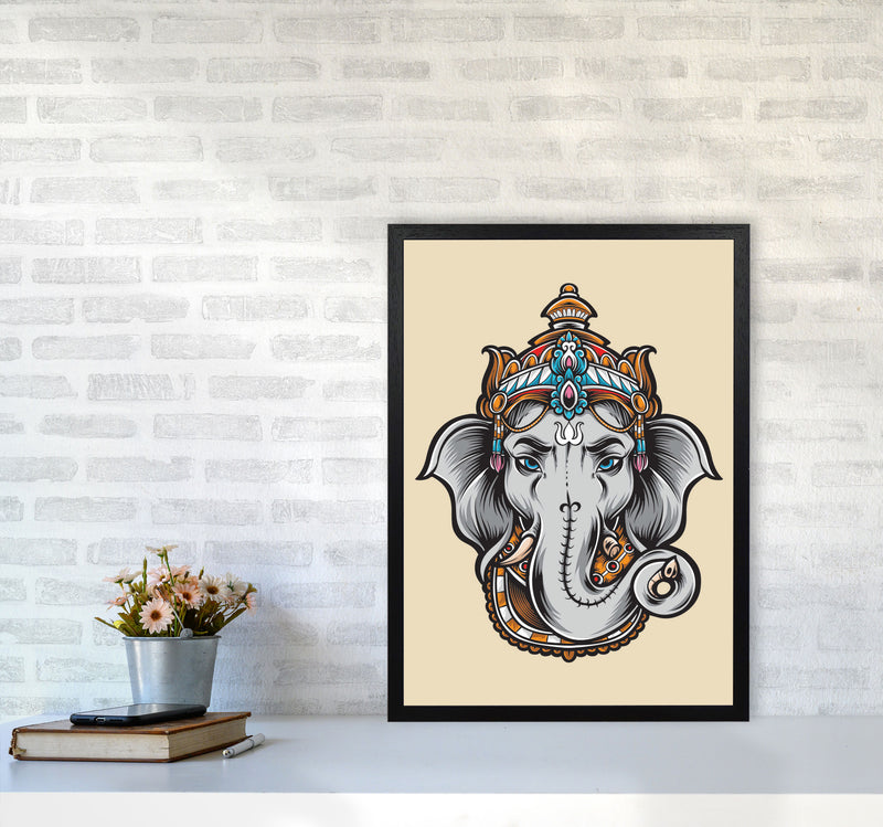 Ask Lord Ganesha Art Print by Jason Stanley A2 White Frame