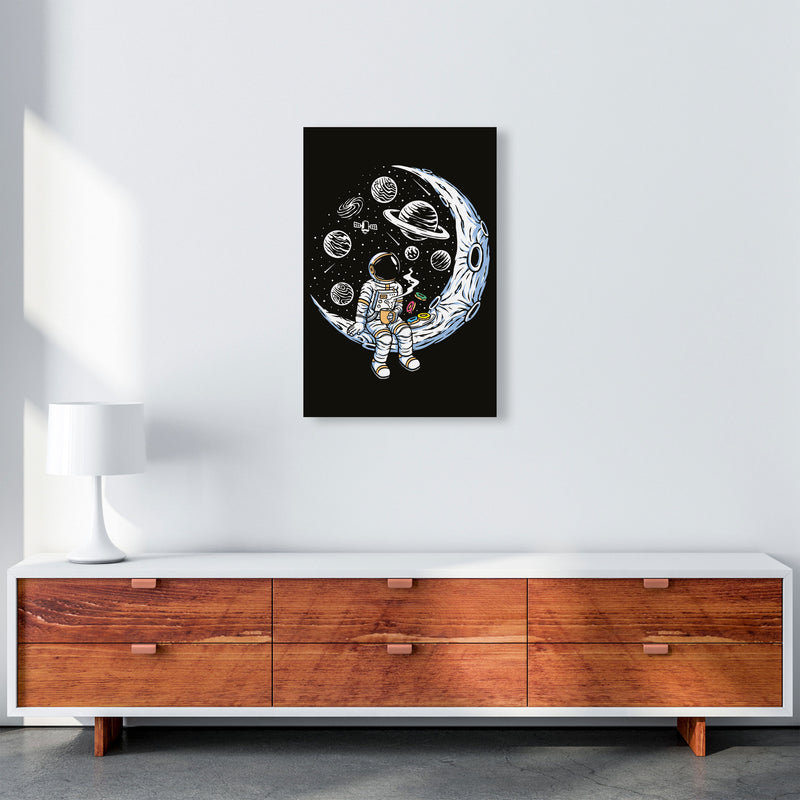 Coffee And Donuts On The Moon Art Print by Jason Stanley A2 Canvas